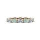 1 - Madison 5x3 mm Oval Lab Grown Diamond and Opal Eternity Band 