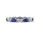 1 - Madison 5x3 mm Oval Lab Grown Diamond and Iolite Eternity Band 