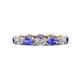 1 - Madison 5x3 mm Oval Forever Brilliant Moissanite and Tanzanite Eternity Band 