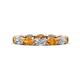 1 - Madison 5x3 mm Oval Forever Brilliant Moissanite and Citrine Eternity Band 