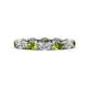 1 - Madison 5x3 mm Oval Forever Brilliant Moissanite and Peridot Eternity Band 