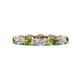 1 - Madison 5x3 mm Oval Forever Brilliant Moissanite and Peridot Eternity Band 