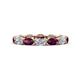 1 - Madison 5x3 mm Oval Forever Brilliant Moissanite and Rhodolite Garnet Eternity Band 