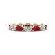 1 - Madison 5x3 mm Oval Forever Brilliant Moissanite and Ruby Eternity Band 