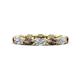 1 - Madison 5x3 mm Oval Forever Brilliant Moissanite and Smoky Quartz Eternity Band 