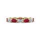 1 - Madison 5x3 mm Oval Forever One Moissanite and Ruby Eternity Band 