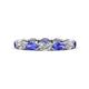 1 - Madison 5x3 mm Oval Forever One Moissanite and Tanzanite Eternity Band 