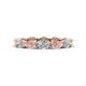 1 - Madison 5x3 mm Oval Forever Brilliant Moissanite and Morganite Eternity Band 