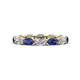 1 - Madison 5x3 mm Oval Forever Brilliant Moissanite and Iolite Eternity Band 