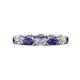 1 - Madison 5x3 mm Oval Forever One Moissanite and Iolite Eternity Band 