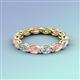 3 - Madison 5x3 mm Oval Forever One Moissanite and Morganite Eternity Band 