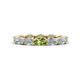 1 - Madison 5x3 mm Oval Forever One Moissanite and Peridot Eternity Band 