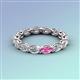 3 - Madison 5x3 mm Oval Diamond and Pink Sapphire Eternity Band 