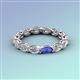 3 - Madison 5x3 mm Oval Diamond and Tanzanite Eternity Band 