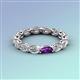 3 - Madison 5x3 mm Oval Diamond and Amethyst Eternity Band 