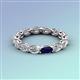 3 - Madison 5x3 mm Oval Diamond and Blue Sapphire Eternity Band 