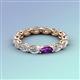 3 - Madison 5x3 mm Oval Diamond and Amethyst Eternity Band 