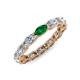 4 - Madison 5x3 mm Oval Lab Grown Diamond and Emerald Eternity Band 