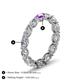 5 - Madison 5x3 mm Oval Lab Grown Diamond and Amethyst Eternity Band 
