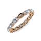 4 - Madison 5x3 mm Oval Lab Grown Diamond and Smoky Quartz Eternity Band 