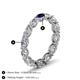 5 - Madison 5x3 mm Oval Lab Grown Diamond and Blue Sapphire Eternity Band 