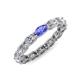 4 - Madison 5x3 mm Oval Lab Grown Diamond and Tanzanite Eternity Band 