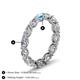 5 - Madison 5x3 mm Oval Lab Grown Diamond and Blue Topaz Eternity Band 