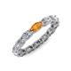 4 - Madison 5x3 mm Oval Lab Grown Diamond and Citrine Eternity Band 
