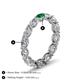 5 - Madison 5x3 mm Oval Lab Grown Diamond and Emerald Eternity Band 