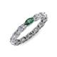 4 - Madison 5x3 mm Oval Lab Grown Diamond and Lab Created Alexandrite Eternity Band 