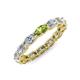 4 - Madison 5x3 mm Oval Forever One Moissanite and Peridot Eternity Band 