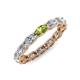 4 - Madison 5x3 mm Oval Diamond and Peridot Eternity Band 