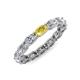 4 - Madison 5x3 mm Oval Diamond and Yellow Sapphire Eternity Band 