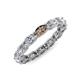 4 - Madison 5x3 mm Oval Diamond and Smoky Quartz Eternity Band 