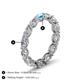 5 - Madison 5x3 mm Oval Diamond and Blue Topaz Eternity Band 