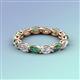 5 - Madison 5x3 mm Oval Diamond and Lab Created Alexandrite Eternity Band 