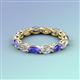 3 - Madison 5x3 mm Oval Forever Brilliant Moissanite and Tanzanite Eternity Band 