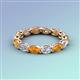 3 - Madison 5x3 mm Oval Forever Brilliant Moissanite and Citrine Eternity Band 