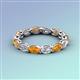 3 - Madison 5x3 mm Oval Forever One Moissanite and Citrine Eternity Band 