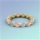 3 - Madison 5x3 mm Oval Forever Brilliant Moissanite and Morganite Eternity Band 