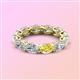 3 - Madison 6x4 mm Oval Diamond and Yellow Sapphire Eternity Band 