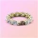 3 - Madison 6x4 mm Oval Diamond and Smoky Quartz Eternity Band 