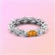 3 - Madison 6x4 mm Oval Diamond and Citrine Eternity Band 