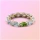 3 - Madison 6x4 mm Oval Diamond and Peridot Eternity Band 