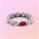 3 - Madison 6x4 mm Oval Diamond and Ruby Eternity Band 