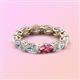 3 - Madison 6x4 mm Oval Diamond and Pink Tourmaline Eternity Band 