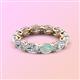 3 - Madison 6x4 mm Oval Diamond and Opal Eternity Band 