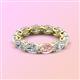 3 - Madison 6x4 mm Oval Diamond and Morganite Eternity Band 