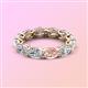 3 - Madison 6x4 mm Oval Diamond and Morganite Eternity Band 