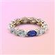 3 - Madison 6x4 mm Oval Diamond and Iolite Eternity Band 